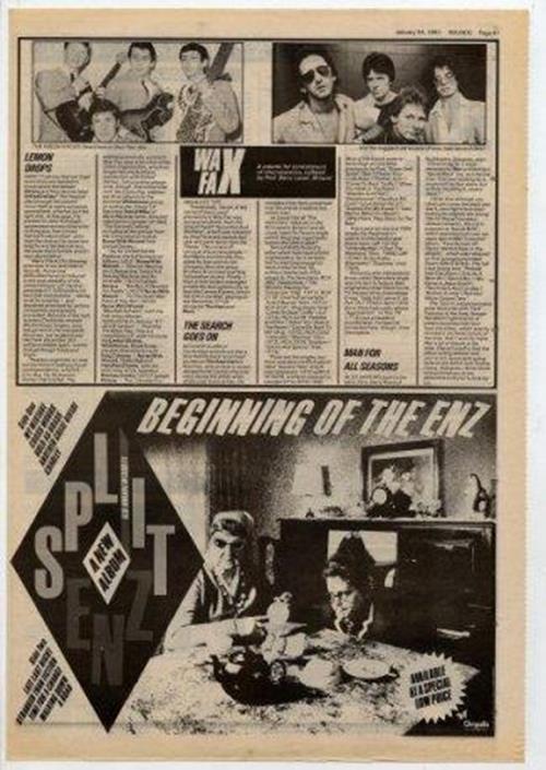 Split Enz UK LP Werbung 1981 - Bild 1 von 1