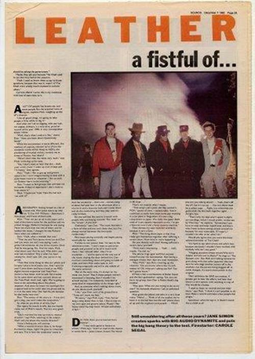 Leather Nun Bad Audio Dynamite BAD UK Interview 1985 - Afbeelding 1 van 1